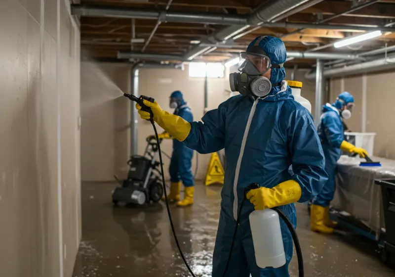 Basement Sanitization and Antimicrobial Treatment process in Enochville, NC